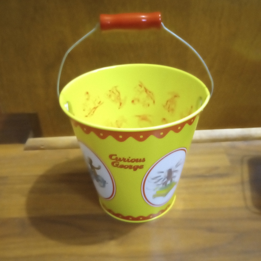 Curious George Tin Bucket and Tin Box